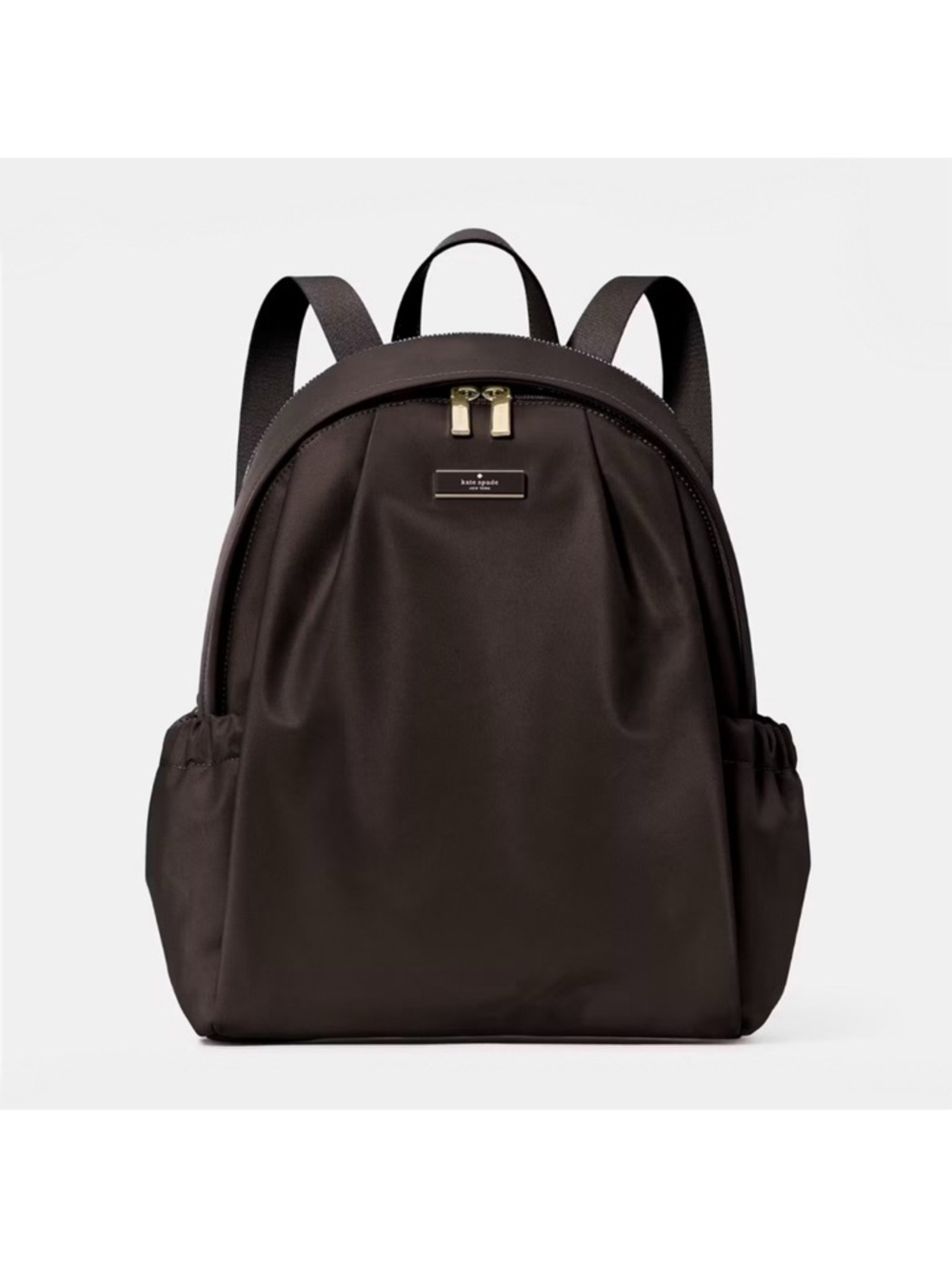 Kate Spade Carter Nylon Large Laptop Backpack, Chocolate Hot Fudge Brown NWT